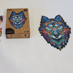 Unidragon Figured Wooden Puzzles Majestic Wolf Size S 101 Pieces Complete
